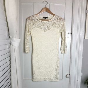 Ivory Lace Short Dress NWT